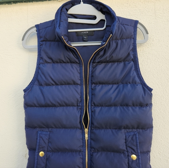 J.Crew Petite Mountain Down Navy Puffer Vest - Picture 6 of 11